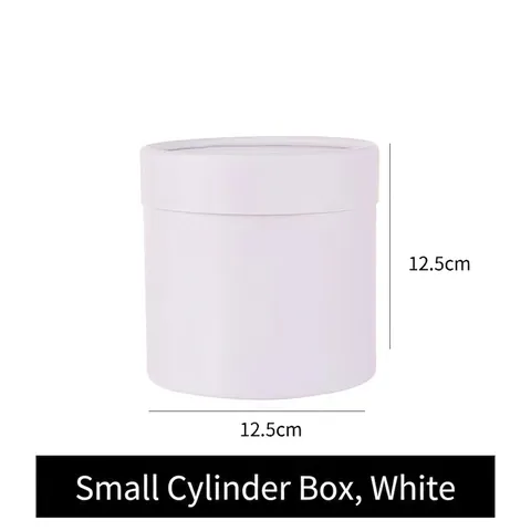 Teachers Day Round Mini Flower Box Cylindrical Cardboard Gift Packaging Box For Floral Arrangement Hug Bucket Party Decor