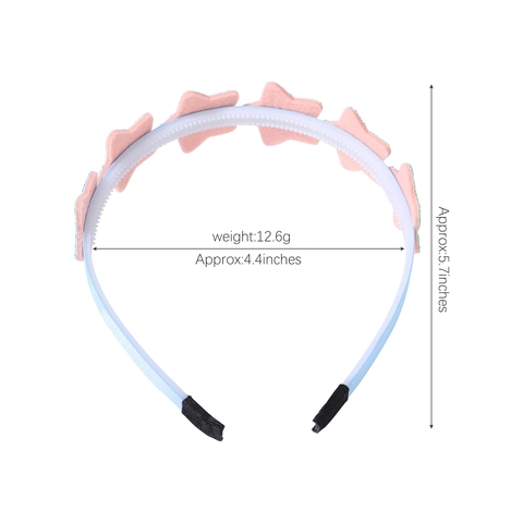 Kids Glitter Heart Star Hairband Rainbow Gradient Color Hair Hoop For Girls Cute Princess Ribbon Wrapped Headband Accessory