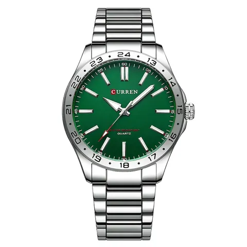 Orologio Da Polso Al Quarzo Da Uomo Con Cassa In Lega E Cinturino In Acciaio Inossidabile Impermeabile Luminoso