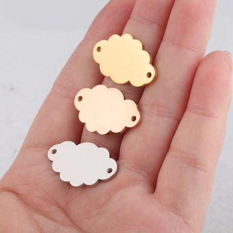 Mirror Polished Cloud Charms 304 Stainless Steel Pendants DIY Jewelry Making Accessory For Bracelet Necklace
