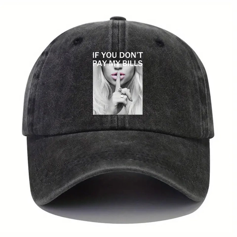 Berretto Da Baseball In Cotone Lavato Retro Streetwear Ritratto Grafico Slogan Protezione Solare All'aperto Cappello