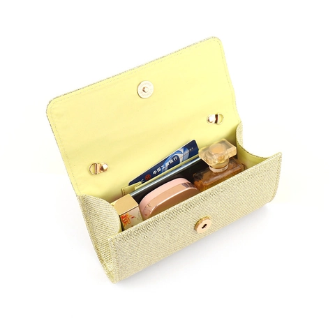 Bolso De Noche Con Lentejuelas Brillantes Para Mujer Con Correa De Cadena Sobre Rectangular De Fiesta De Banquete