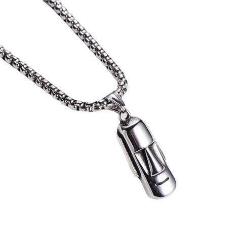 Collar Con Colgante De Estatua De Cabeza Moai Acero Inoxidable 304 Joyería De Cara De Isla De Pascua Retro