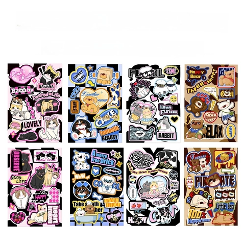 Adesivi Animali Cartoni Animati PVC Impermeabile Per DIY Scrapbooking Laptop Cover Telefono Taccuino Decalcomanie Colorate
