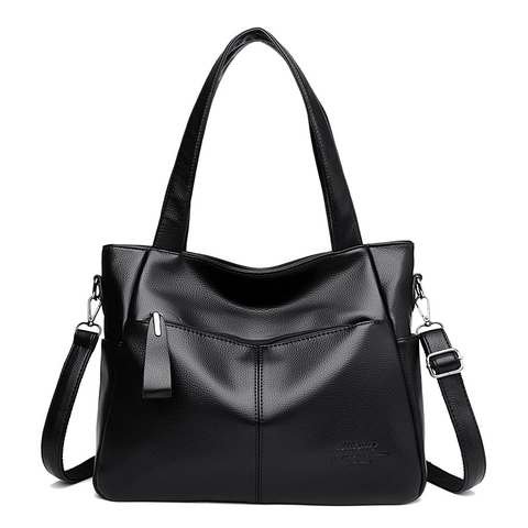 Women PU Leather Tote Bag Large Capacity Lychee Pattern Shoulder Handbag With Adjustable Strap Fashion Daily Commute