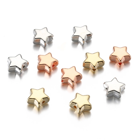 Cuentas De Estrella De Cinco Puntas Plástico CCB Espaciadoras Metálicas Para DIY Pulseras Pendientes Accesorios De Joyería