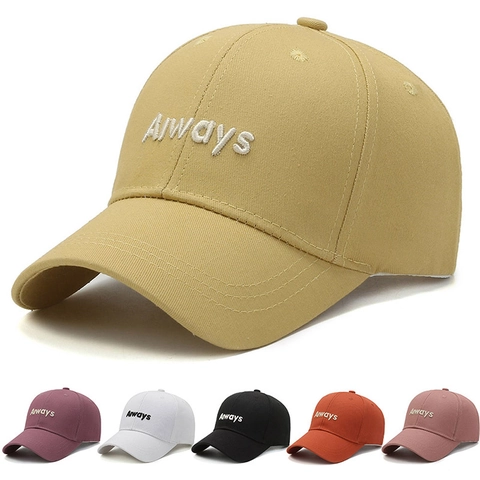 Cappello Da Baseball In Cotone Twill Lettera Always Ricamo Visiera Curva Regolabile Cappello Streetwear Moda Per Donna Uomo