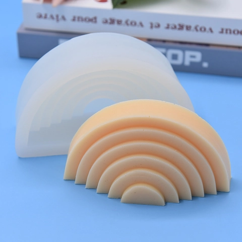 Rainbow Arch Silicone Mold Stepped Semi Circle Multi Layered For Handmade Candle Soap Chocolate Cake Decorating DIY Tool