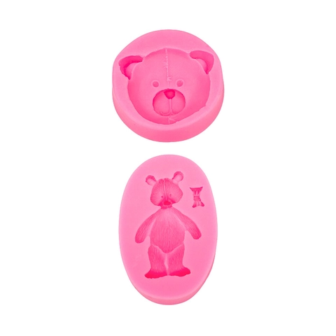 Bear Heart Bow Rose Silicone Mold For Fondant Chocolate Cake Decorating DIY Baking Tools Flexible Multifunctional