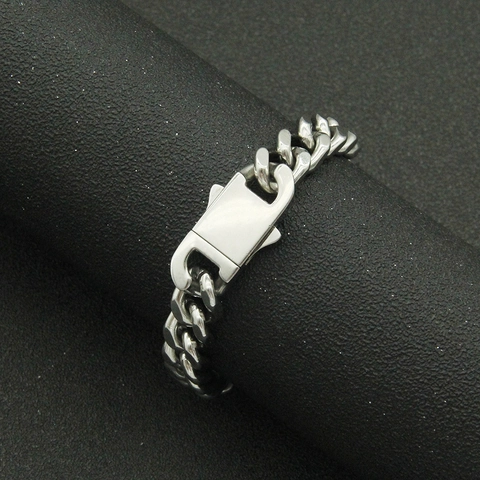 Collar Pulsera De Cadena De Eslabones Cubanos Hip Hop Acero Inoxidable Liso Minimalista Joyería De Moda Para Hombre Mujer