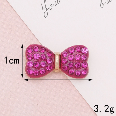 DIY Schmuckzubehör Legierung Strass Imitationsperle Schleifenform Basteln Charms Für Handyhüllendekoration