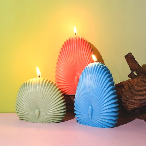 Scallop Shape Silicone Mold Peacock Tail Design For DIY Candle Making Resin Soap Handmade Ornament 3D Relief