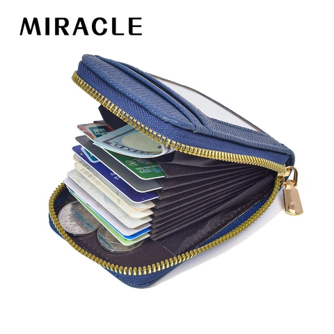 Porta Carte Con Cerniera In Pelle PU Trama Lichi Blocco RFID Con Finestra ID Portafoglio Piccolo Minimalista Per Donna