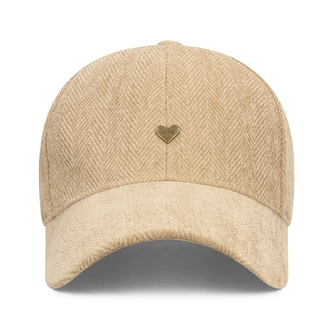 Casquette De Baseball Texture Chevrons Badge Coeur Métal Design Paris Ajustable Chapeau Soleil Homme Femme