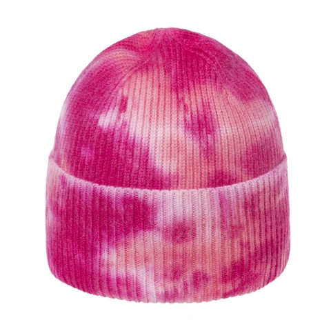 Tie-Dye Knit Beanie Hat Acrylic Warm Winter Cuffed Skull Cap For Men Women Hip Hop Streetwear Versatile Colorful