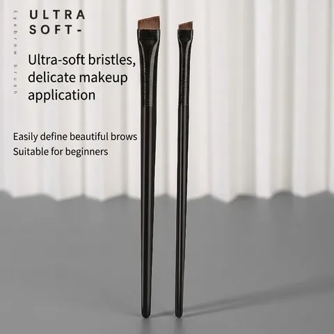 Pennello Eyeliner Professionale Ultra Sottile Pennello Trucco Sopracciglia Angolato Setole Sintetiche Forma Lama Piatta