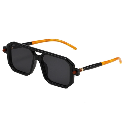2024 Mode Doppelsteg Quadratische Sonnenbrille Für Damen Herren UV400 Schutz Retro Geometrisch Kunststoffrahmen Sonnenbrillen Trendig Ins Style Brillen