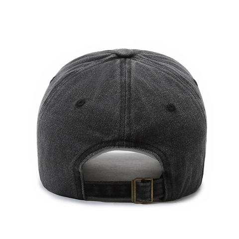 Gorra De Béisbol Vintage Algodón Lavado Denim Distressed Color En Contraste Bordado Letras 3D Sombrero Sol Ajustable