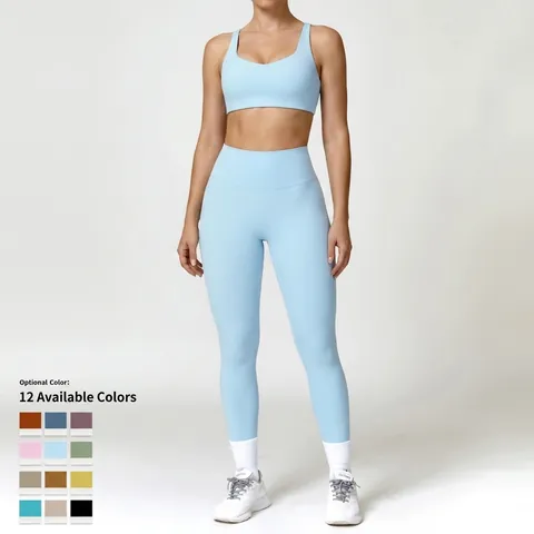 Conjuntos De Yoga Para Mujer Naked Feel Leggings Sin Costuras O Shorts Con Sujetador Deportivo O Top Manga Larga Gimnasio Fitness