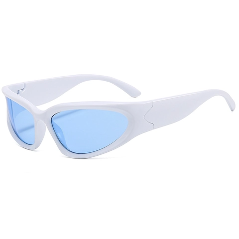 Lunettes De Soleil De Sport Monture PC Protection UV400 Cyclisme En Plein Air Style Cyberpunk Y2K Pour Hommes Femmes