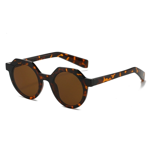 Occhiali Da Sole Poligonali Retrò Protezione UV400 Color Block Montatura PC Vintage Geometrici Moda Donna Uomo