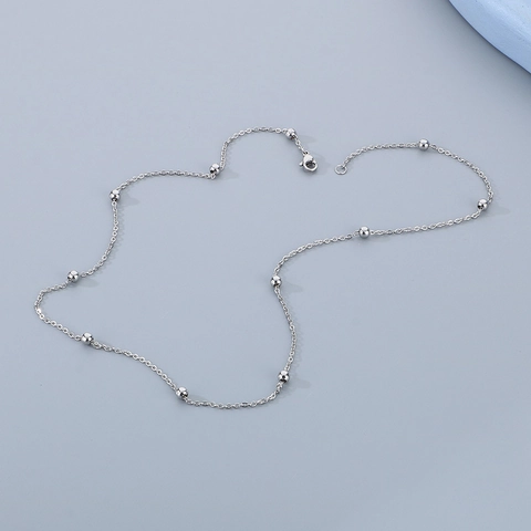 Collana In Acciaio Inossidabile Con Perline Minimalista Versatile Gioielli Chic Per Donna