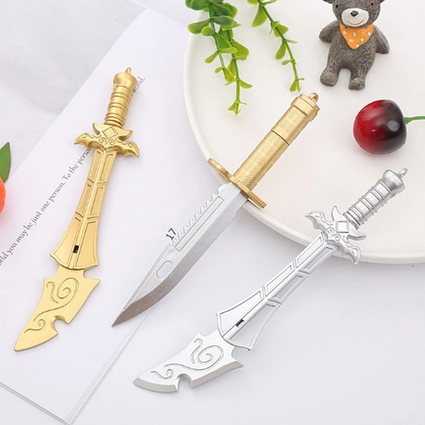 Novelty Gel Pens Creative Weapon Tool Shape Sword Rifle Hammer Wrench Design Metallic Plastic Stationery School Writing