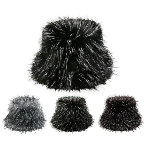 Damen Fischerhut Aus Kunstpelz Verdickter Warmer Winterplüschhut Chic Outdoor Winddichtes Accessoire