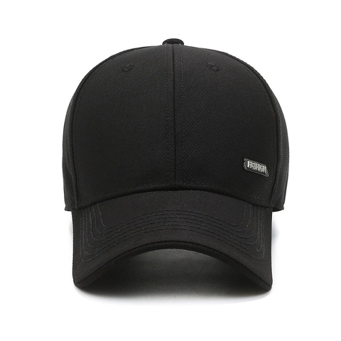 Men Baseball Cap Breathable Polyester Cotton Adjustable Sun Hat For Outdoor Casual Sports Fashion Style Metal Tag