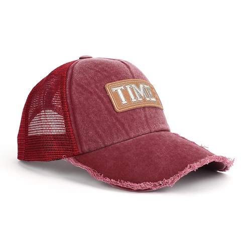 Casquette De Camionneur En Coton Lavé Vintage Maille Distressed Casquette De Baseball Brodée Réglable Chapeau De Soleil Rétro