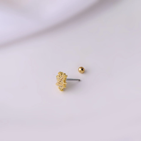 Dier Slang Schorpioen Blad Schaar Oorkraakbeen Stud Titanium Staal Koper Zirkoon Piercing Sieraden Voor Dames Schroefsluiting