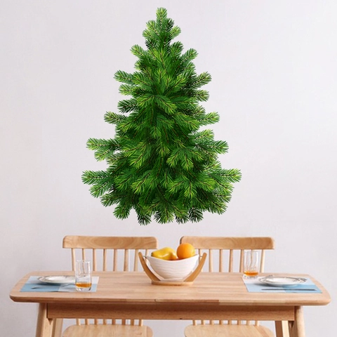 Adesivo Da Parete Albero Di Natale Verde PVC Impermeabile Decalcomania Di Pino Per Soggiorno Camera Da Letto Arredamento Festivo