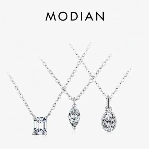 Moissanite Pendant Necklace 925 Sterling Silver VVS1 D Color Elegant Emerald Cut Daily Jewelry For Women With GRA Certificate