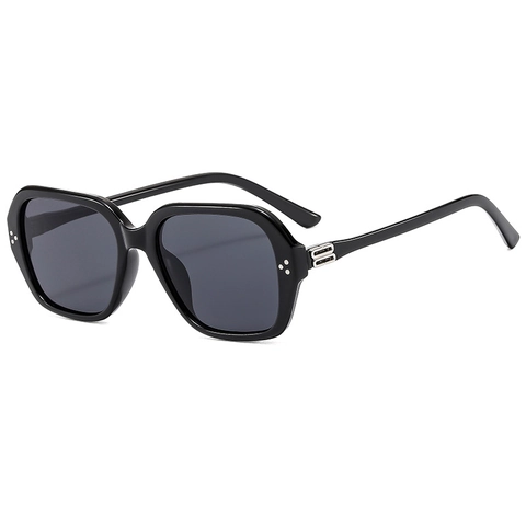 Occhiali Da Sole Quadrati Oversize Stile Retro Vintage Protezione UV Montatura PC Lente AC Decorazione Rivetti Unisex