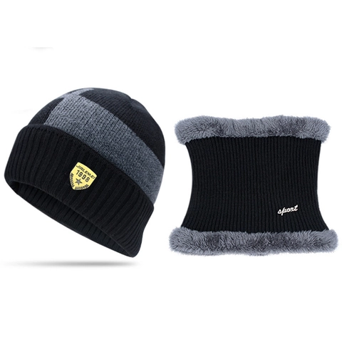 Berretto Beanie E Scaldacollo In Maglia Acrilica Foderato In Pile Spesso Caldo Antivento Allaperto Per Uomo Donna