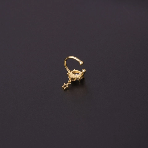 Bow Feather Zircon Ear Cuffs Copper Inlaid No Piercing Earring Clip Integrated Fashion Simple Jewelry For Women