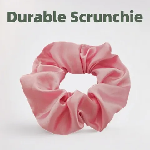 Satin Hair Scrunchies Satin Texture Elastic Hair Ties Solid Color Ponytail Holder Elegant Hair Accessories Women Girls