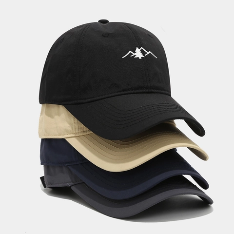 Mountain Embroidery Baseball Cap Quick Dry Waterproof Breathable Outdoor Vintage Sunshade Hat For Men Women