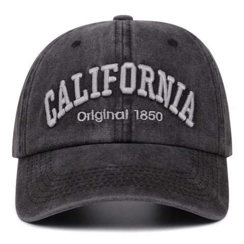 Cappello Da Baseball In Cotone Lavato California Ricamo 3D Distressed Berretto Sportivo All Aperto Regolabile Uomo Donna