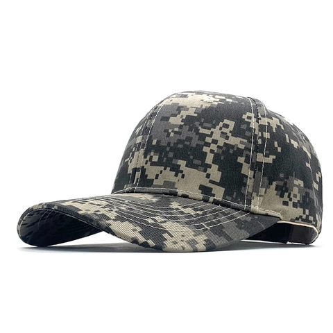 Gorra De Béisbol Camuflaje Digital Algodón Transpirable Exterior Táctica Sombrilla Ajustable Sombrero Deportivo