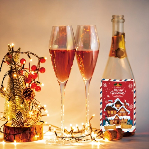 Adesivi Per Bottiglie Di Vino Di Natale Etichette Buon Natale Decorazioni Per Feste Festive Decalcomanie In Carta Adesiva