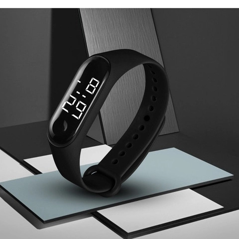 LED Digital Watch Waterproof Silicone Strap Sports Fashion Electronic Wristwatch For Kids Students Men Women