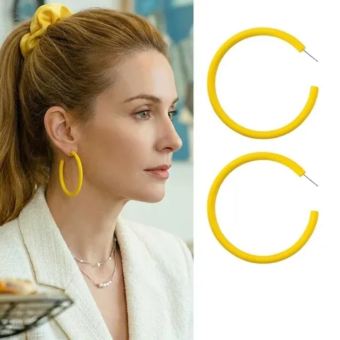 Orecchini A Nappa Con Fiori Gialli Lega Cristallo Artificiale E Tessuto Con Perno In Argento Gioielli Dolci Freschi Donne