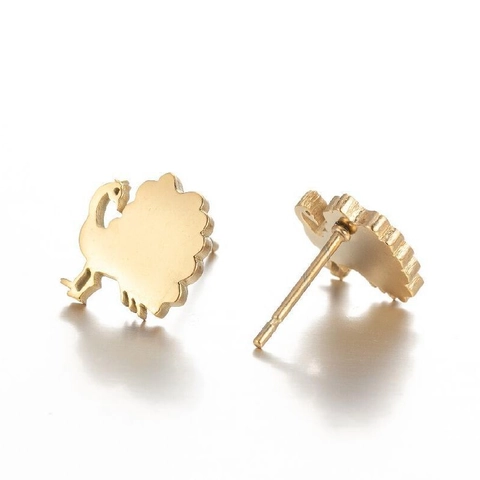Minimalist Stainless Steel Animal Stud Earrings For Women Small Cat Dog Dinosaur Monkey Hedgehog Small Animal Earrings
