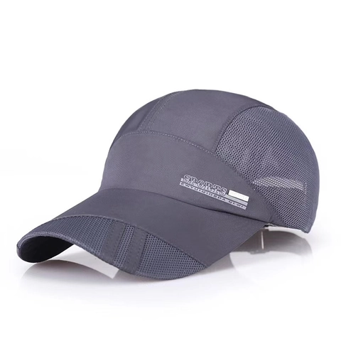 Acrylic Mesh Breathable Baseball Cap Adjustable Quick Dry Sports Sun Hat For Outdoor Running Hiking Men Women