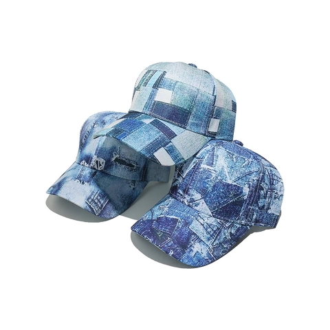 Cappellino Da Baseball Stile Denim Vintage In Poliestere Con Protezione Solare E Fibbia Regolabile Per Il Tempo Libero All Aperto