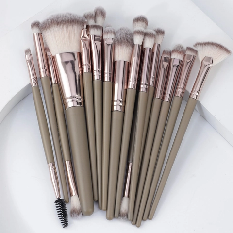Professionelle Make-up-Pinsel Für Lidschatten Puder Verblenden Synthetikfaser Mit Kunststoffgriff Aluminiumrohr Beauty-Tools