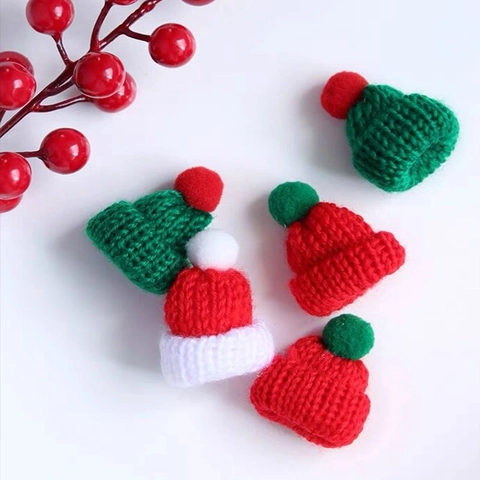 Mini Cappelli E Sciarpe Di Natale In Maglia Accessori Per Bambole In Lana Per Fai Da Te Decorazioni Festive Per Feste