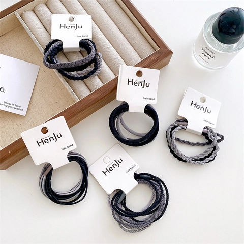 Élastique Cheveux Nylon Haute Élasticité Sans Couture Tressé Sans Trace Porte Queue Cheval Durable Femmes Filles