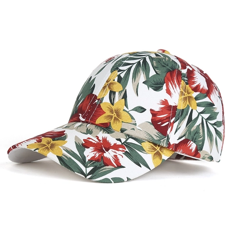Casquette De Baseball Imprimé Floral Tropical Polyester Protection Solaire Été Extérieur Vacances Chapeau Pour Femmes
